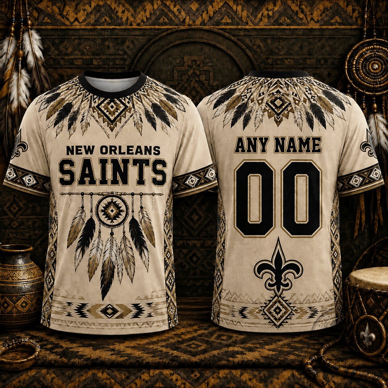 New Orleans Saints | Premium NFL Native American Heritage 3D Shirt NY