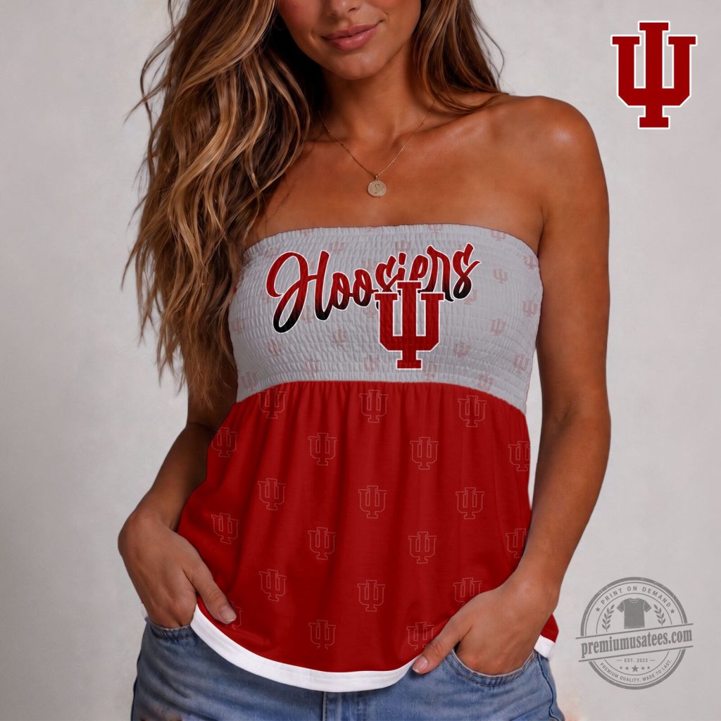 Indiana Hoosiers Premium NCAA Vintage Strapless Top Long Sleeveless NY Indiana Hoosiers | Premium NCAA Vintage Strapless Top Long Sleeveless NY
