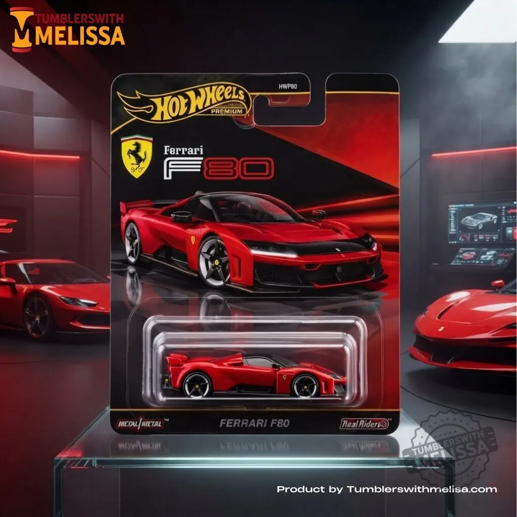 "Discover Exclusive WWE GPK Funko Pops and Hot Wheels Die Casts" 4 Hot Wheels Real Riders Ferrari F80 Die Cast Model