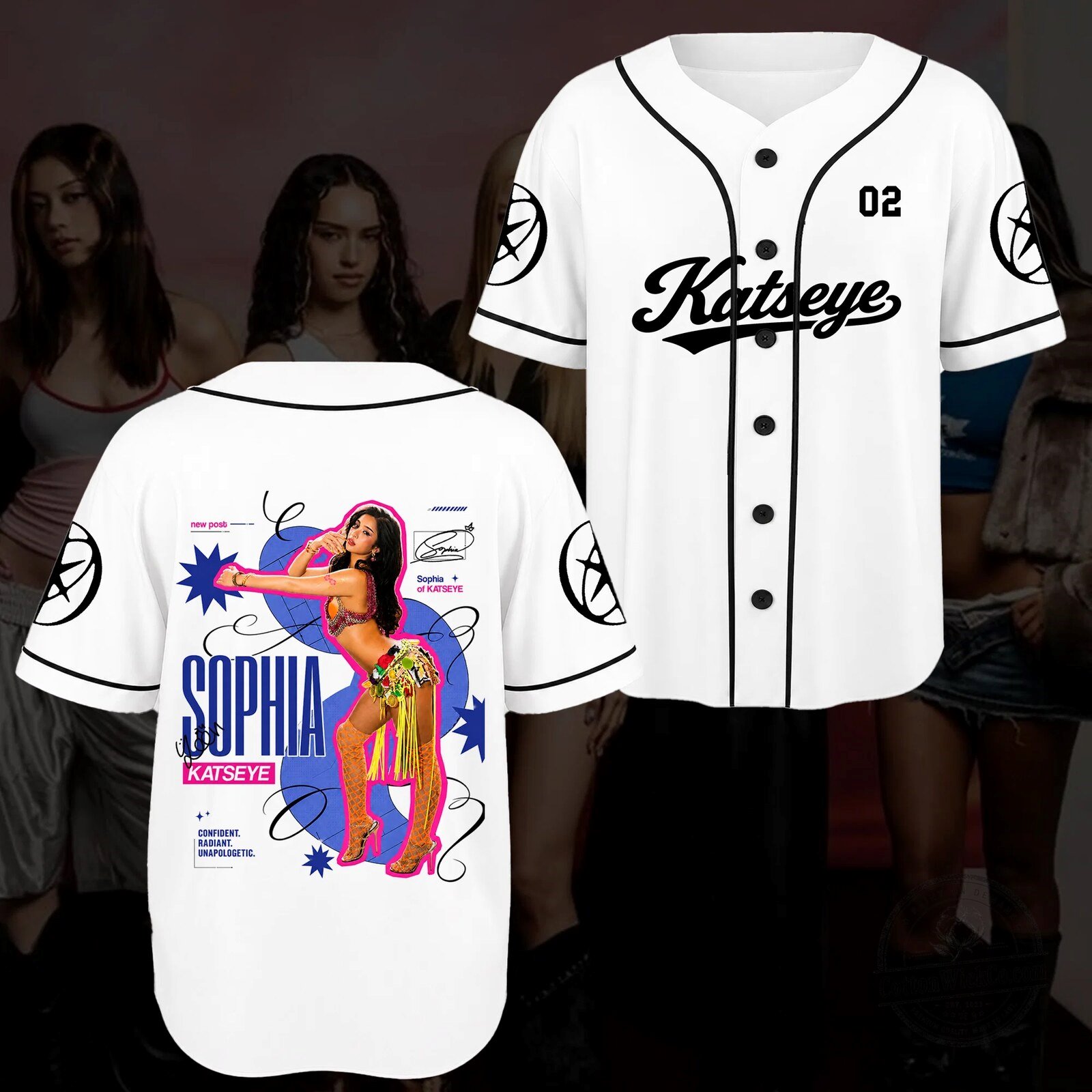 KATSEYE Fashion Baseball Jersey The Wildworld Tour Top Gift for EYEKONs 8 KATSEYE Fashion Baseball Jersey The Wildworld Tour Top Gift for EYEKONs