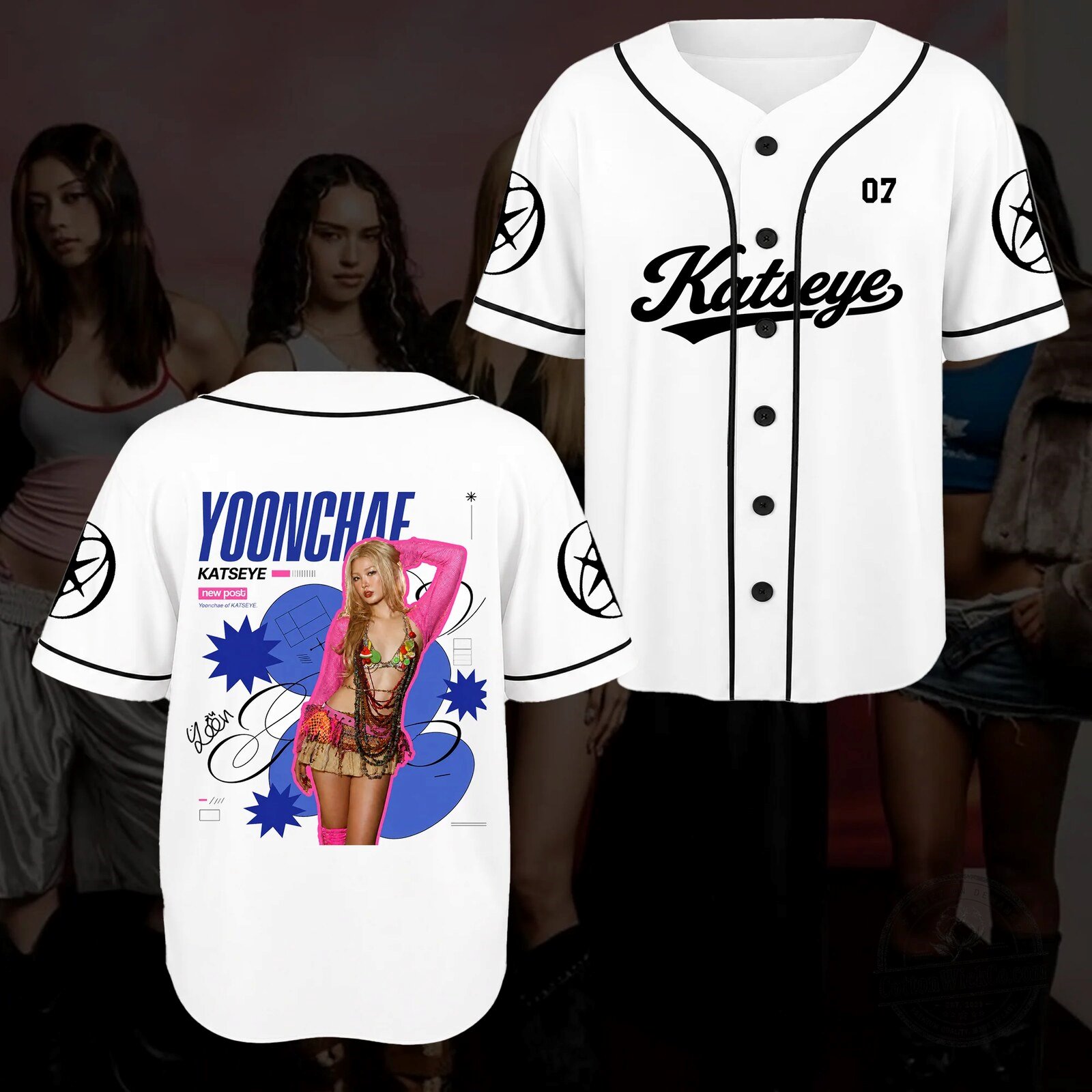 KATSEYE Fashion Baseball Jersey The Wildworld Tour Top Gift for EYEKONs 9 KATSEYE Fashion Baseball Jersey The Wildworld Tour Top Gift for EYEKONs
