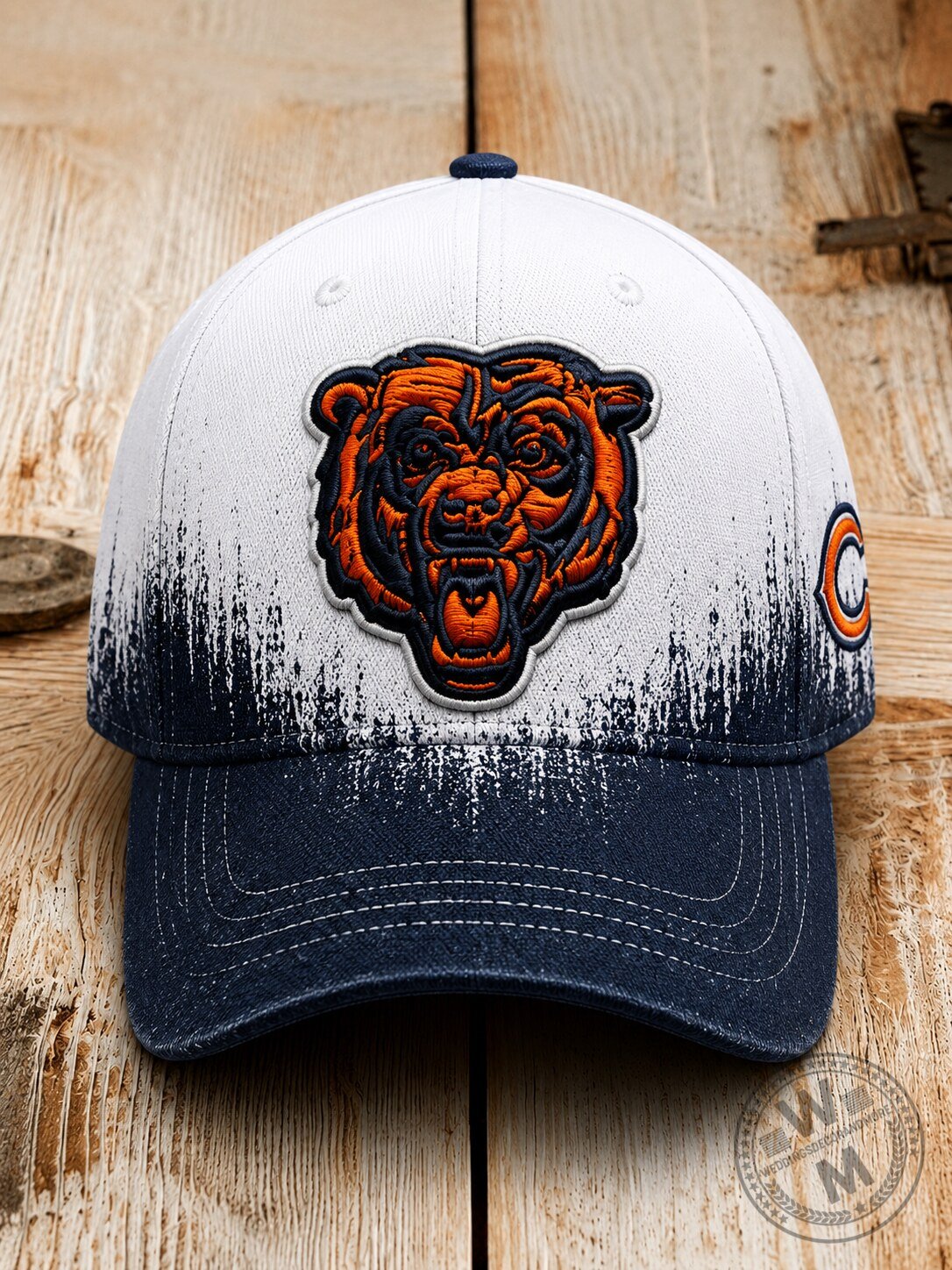 Chicago Bears Embroidered Baseball Cap – Premium Cotton-Blend Fabric, Adjustable Fit, Fade-Resistant Design for Fans
