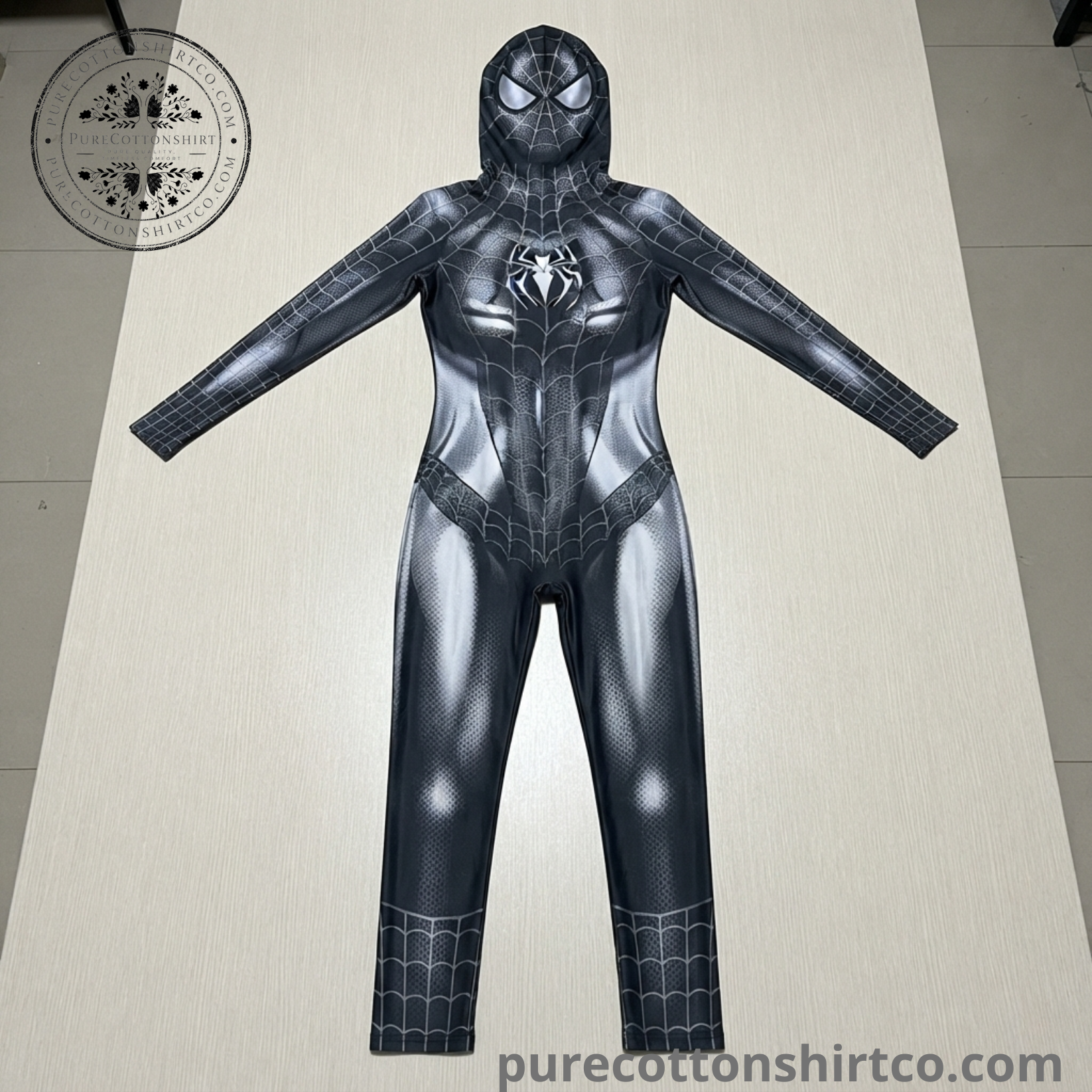 2 Black Symbiote Spider Cosplay Bodysuit | Full Body Superhero Jumpsuit Costume — image 3