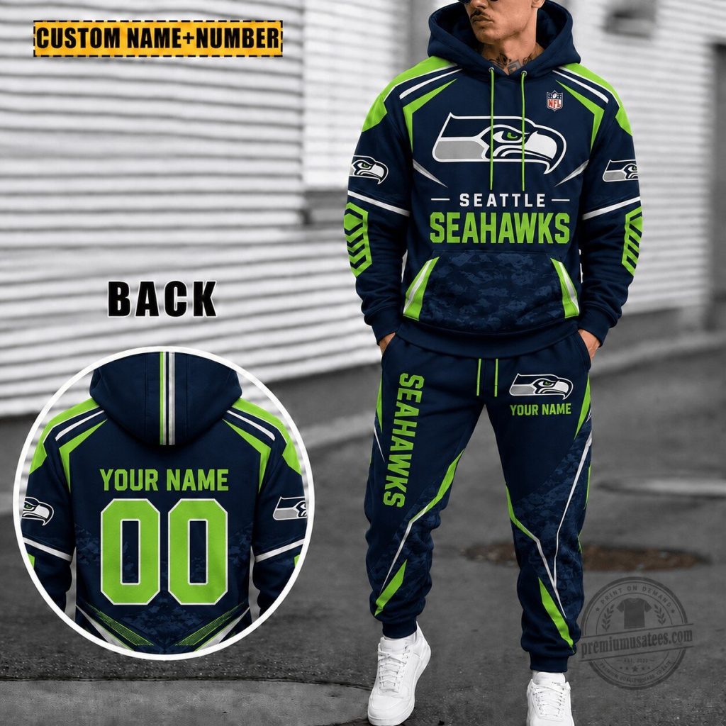 Seattle Seahawks Personalized Combo Hoodie And Sweatpants Gift For Fan VA1038 Seattle Seahawks Personalized Combo Hoodie And Sweatpants Gift For Fan VA1038
