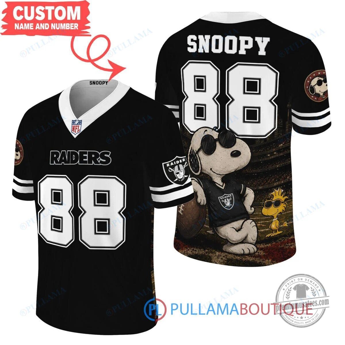 Las Vegas Raiders Snoopy Joe Cool Football Jersey