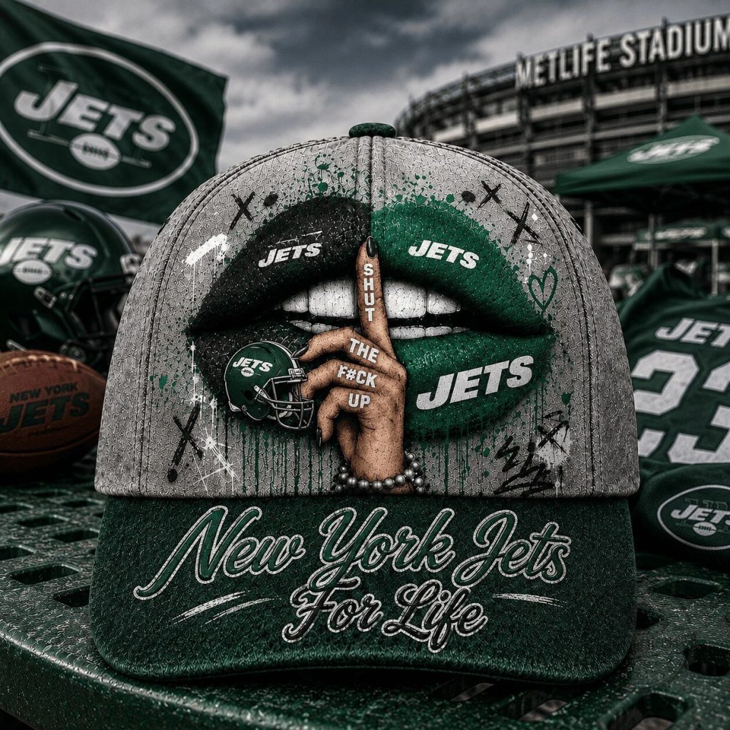 New York Jets Premium NFL Shut The F#ck Up Lips Cap TD New York Jets | Premium NFL Shut The F#ck Up Lips Cap TD