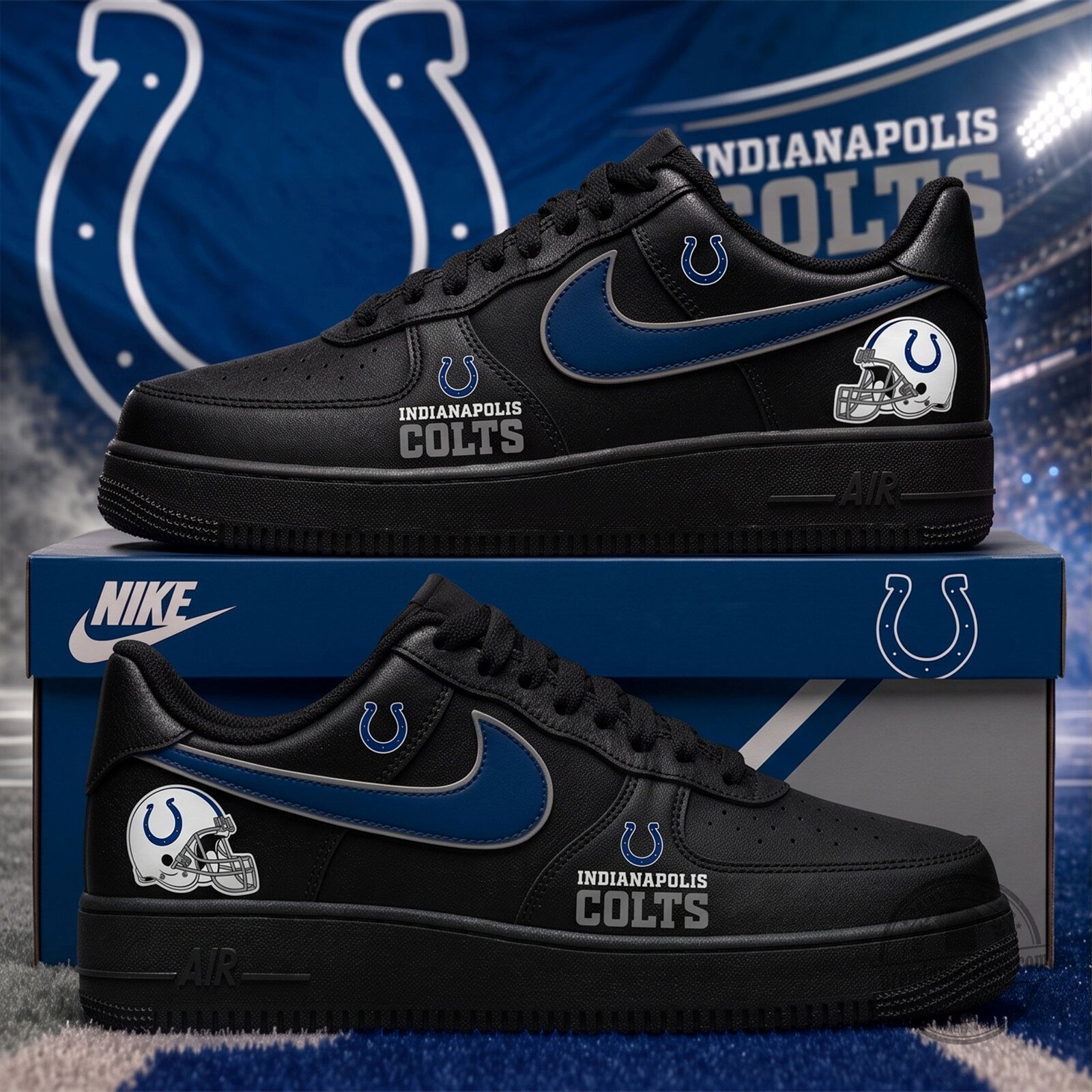 Indianapolis Colts National Football League Blackout Game Day Shoes