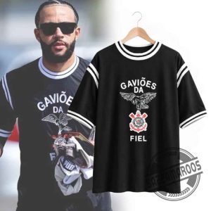 Memphis Depay Gaviões da Fiel Corinthians Jersey Shirt 4 0 1