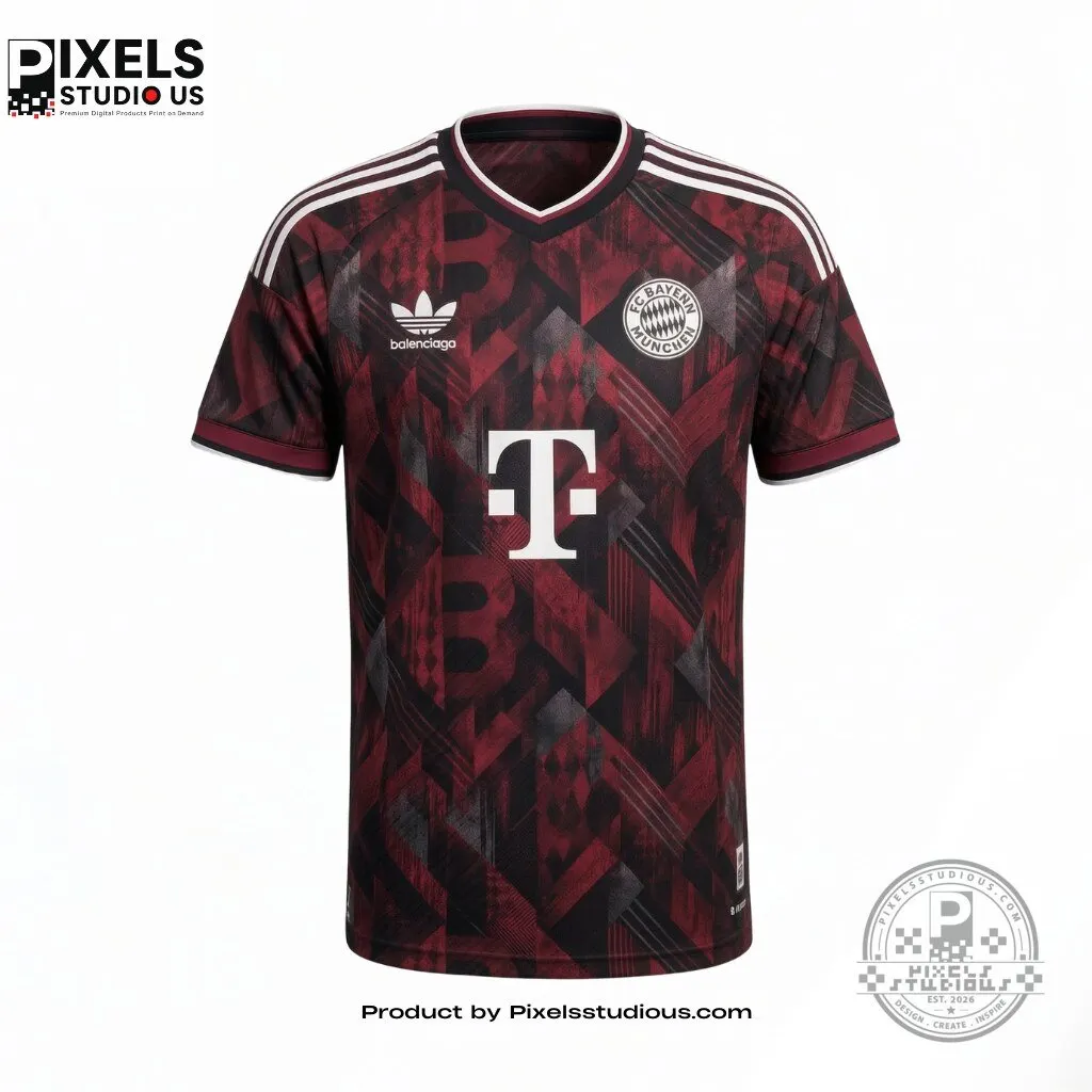 Bayern Munich X Adidas X Balenciaga Red Devils Concept Third Jersey