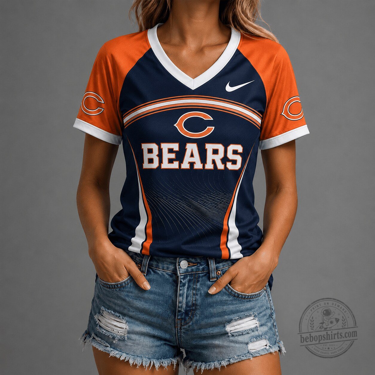 Chicago Bears National Football League Victory Wave V-Neck Football Jersey