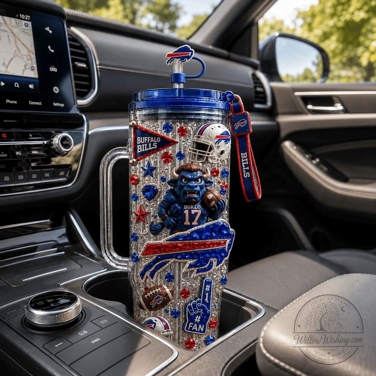 Buffalo Bills Football Team 40oz Collector Edition Tumbler with Handle and Straw 8 Buffalo Bills Football Team 40oz Collector Edition Tumbler with Handle and Straw