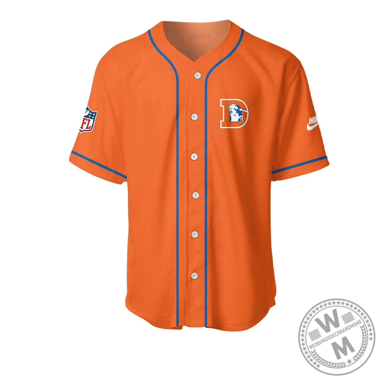 Denver Broncos National Football League Throwback Orange Baseball Jersey 6 Denver Broncos National Football League Throwback Orange Baseball Jersey