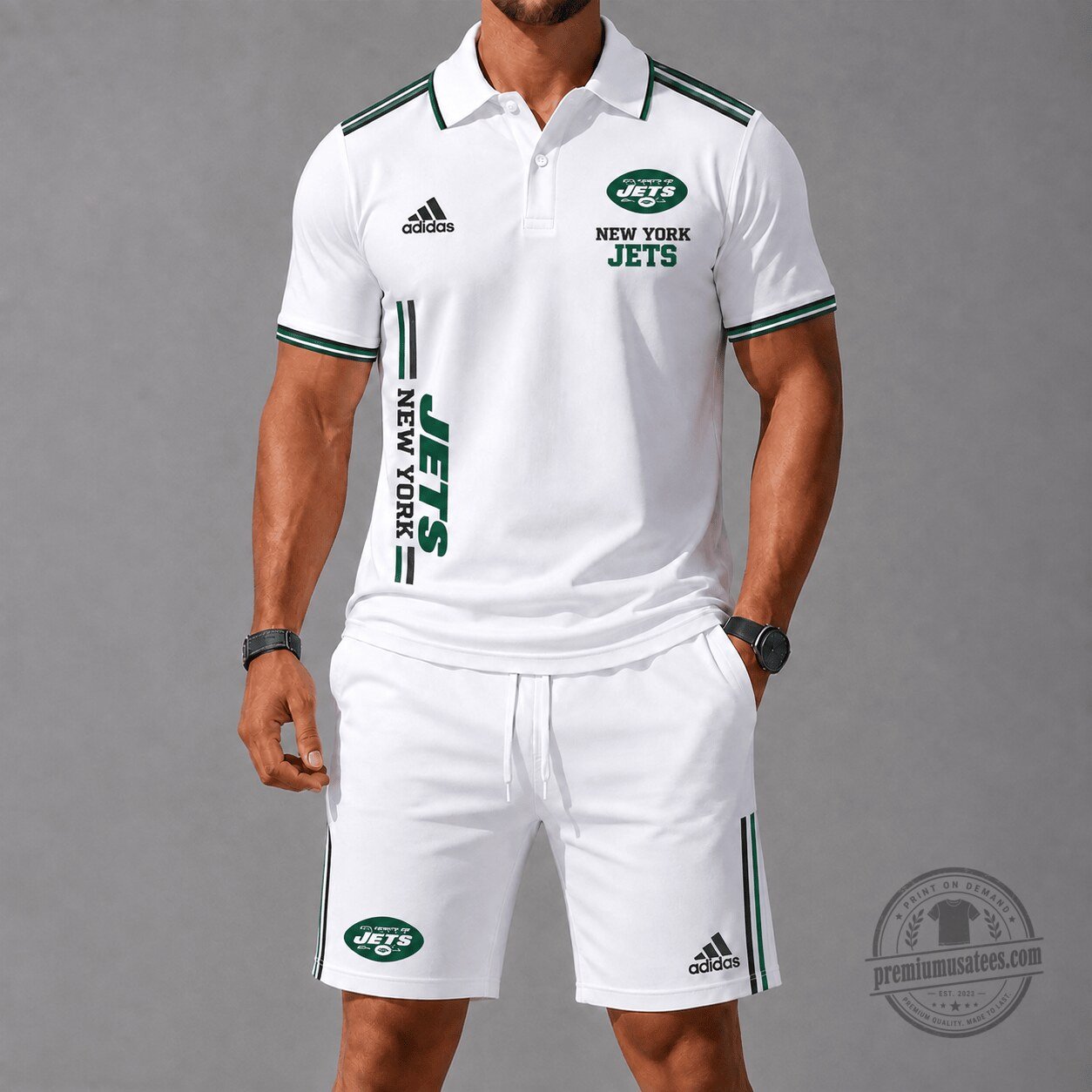 New York Jets National Football League White and Green Polo Shirt