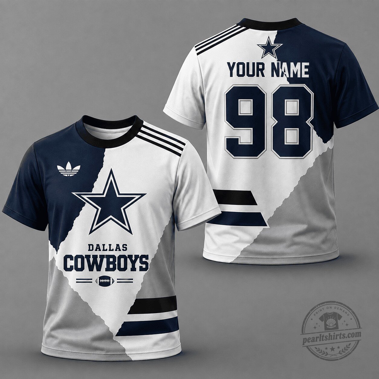 Dallas Cowboys Custom Name Number All Over Print Football Jersey