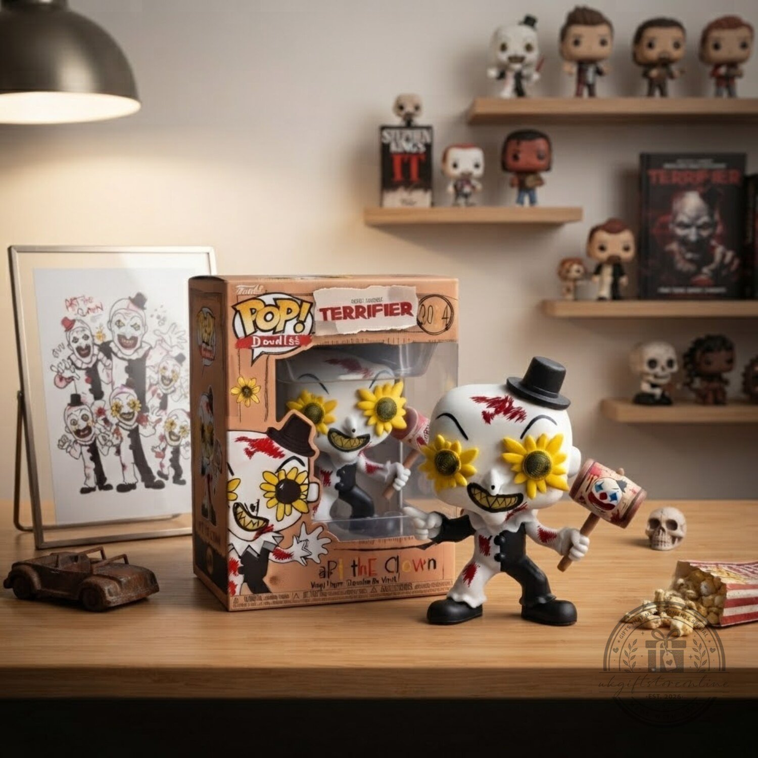 Art the Clown Terrifier Doodles Sunflower Eyes Horror 2084 Funko Pop Figure