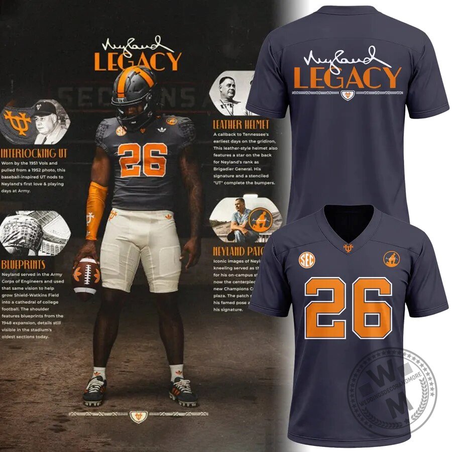Tennessee Volunteers Neyland Legacy Football Game Jersey