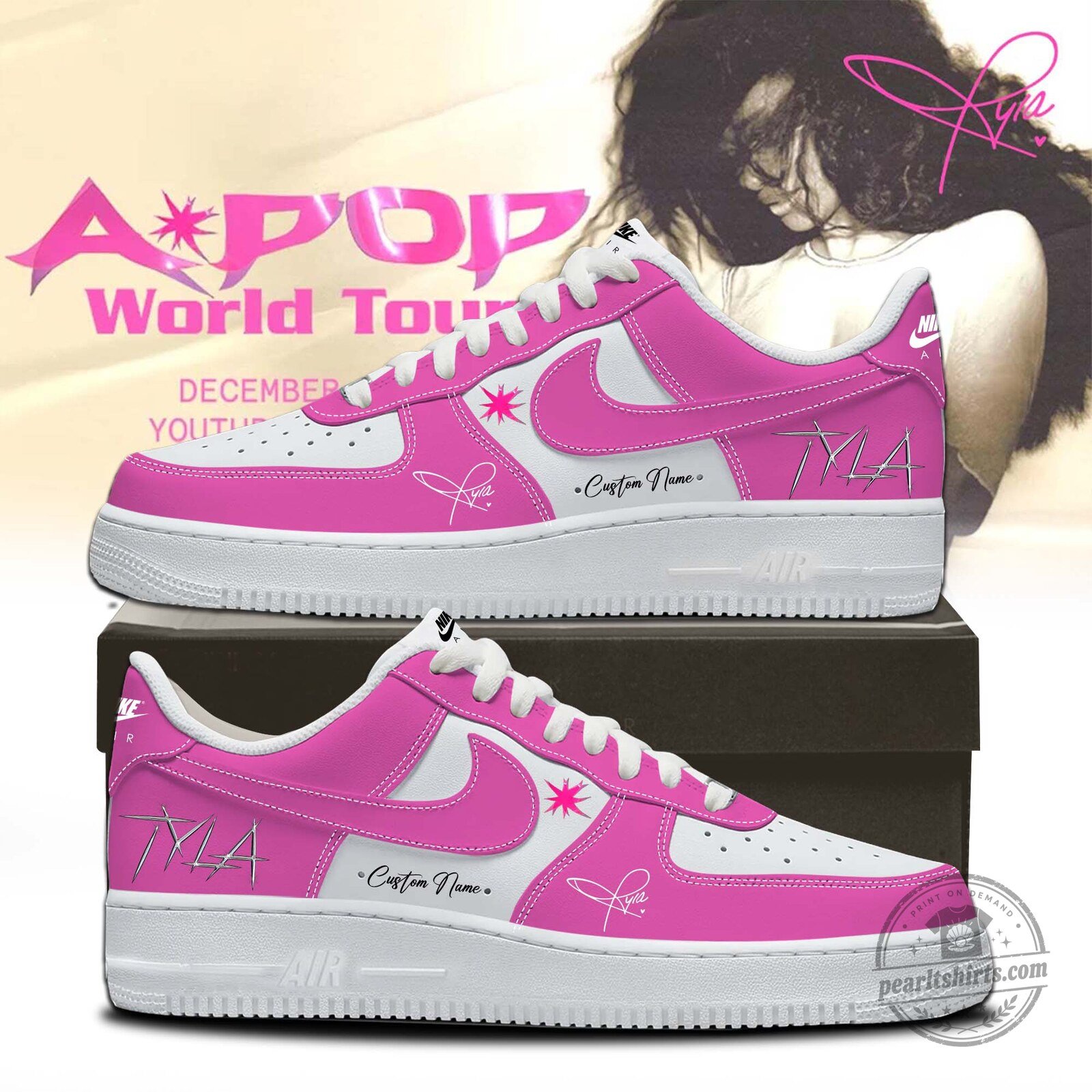 Limited Edition Signature Shoes 23 from the Tyla A*POP World Tour 1 Limited Edition Signature Shoes 23 from the Tyla A*POP World Tour