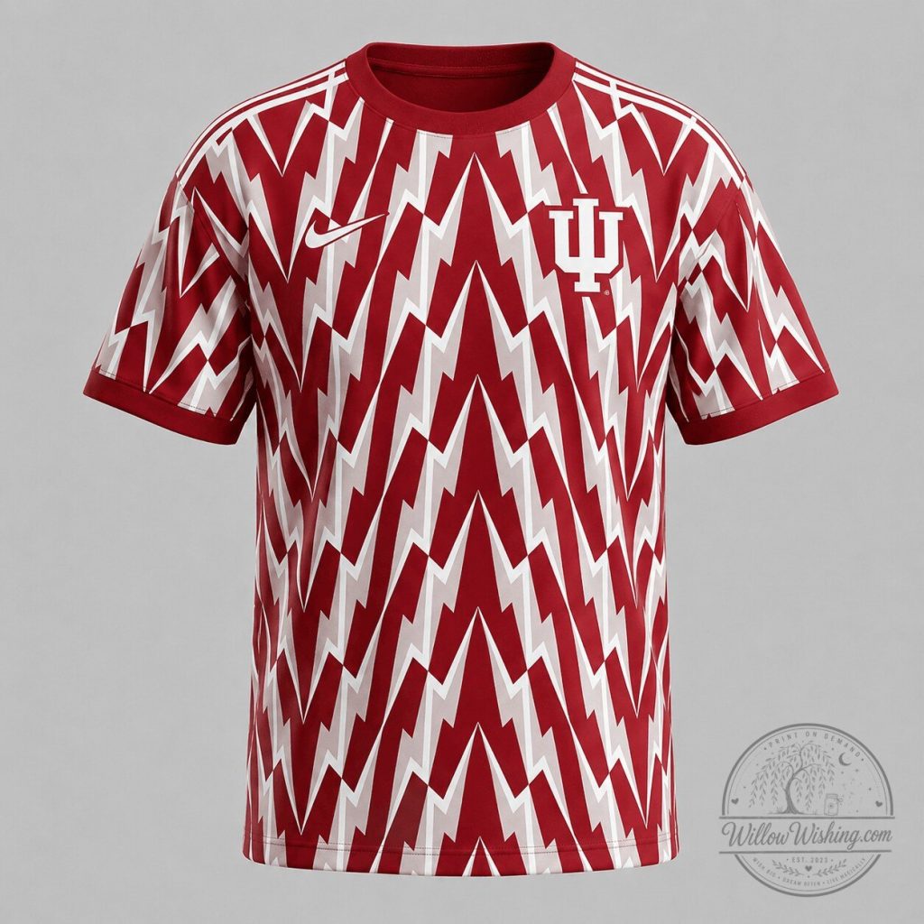 Indiana Hoosiers NCAA Lightning Chevron Performance T-Shirt Indiana Hoosiers NCAA Lightning Chevron Performance T-Shirt