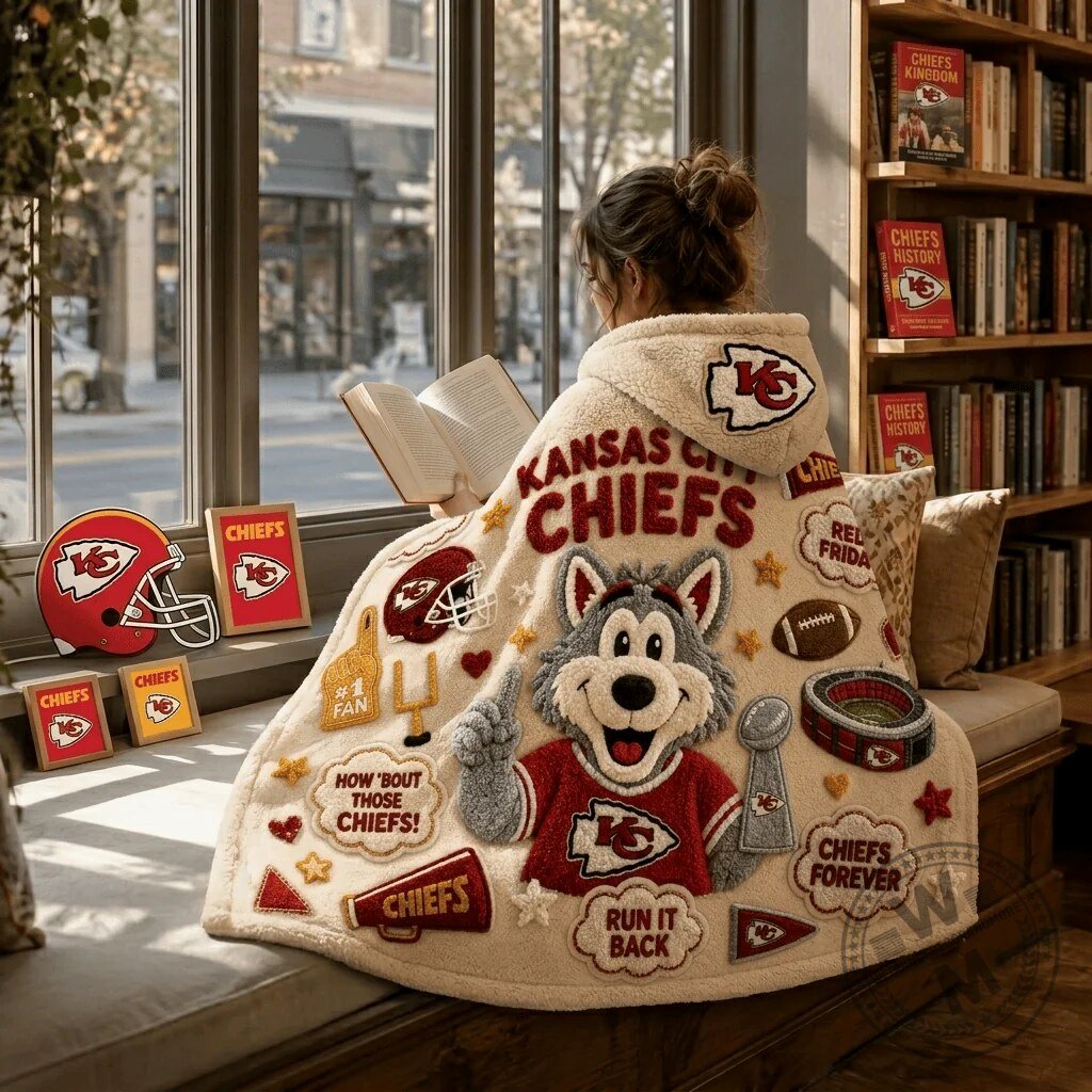 Kansas City Chiefs Football Team Mascot Hooded Blanket 4 Kansas City Chiefs Football Team Mascot Hooded Blanket
