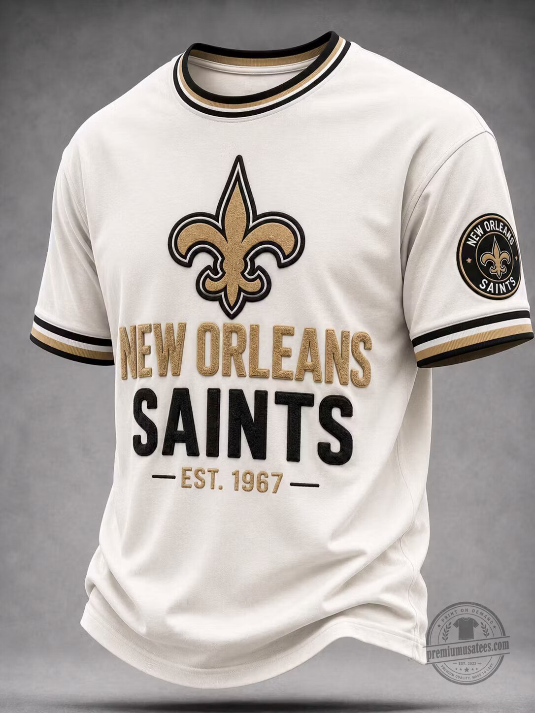 New Orleans Saints Football Team Est. 1967 Embroidered Logo T-Shirt