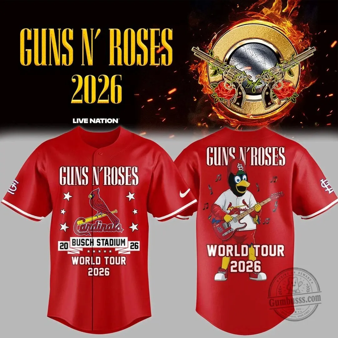 2026 World Tour Baseball Jersey – St. Louis Cardinals x Guns N' Roses