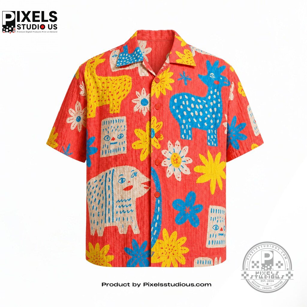Erling Haaland x Casablanca Animal Llama Print Hawaiian Shirt 5 Erling Haaland x Casablanca Animal Llama Print Hawaiian Shirt 3D shirt or sports jersey with all-over print design