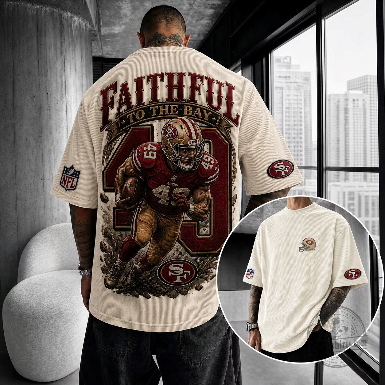 49ers Faithful To The Bay T-Shirt for San Francisco Football Fans