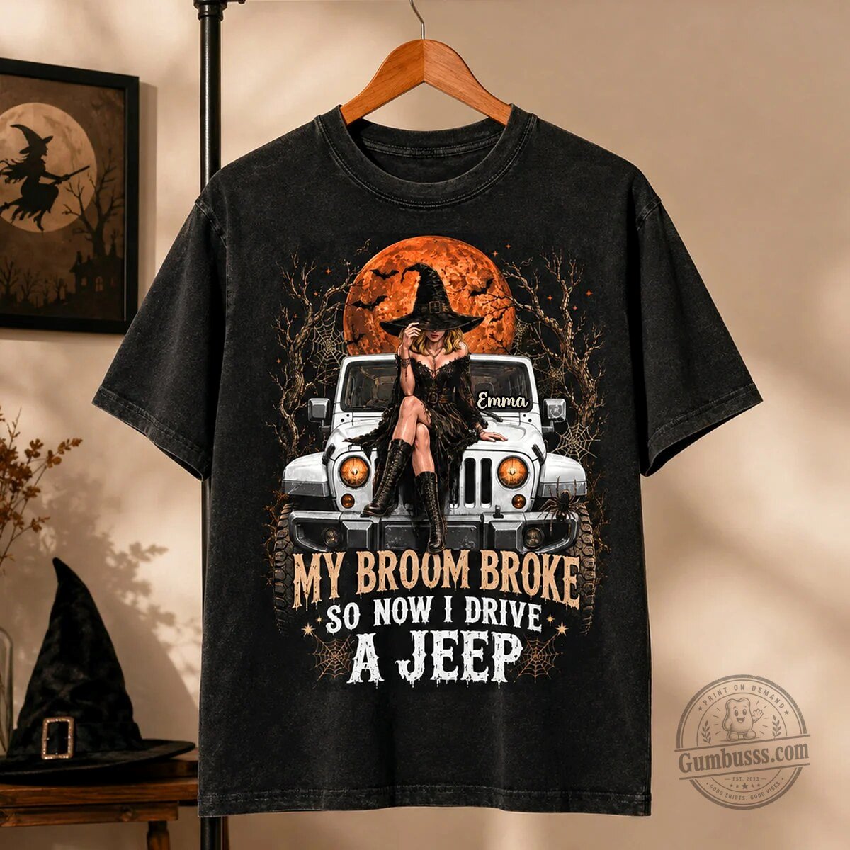 Witchy Off-Road Adventure Halloween Jeep Lover T-Shirt 4 Witchy Off-Road Adventure Halloween Jeep Lover T-Shirt