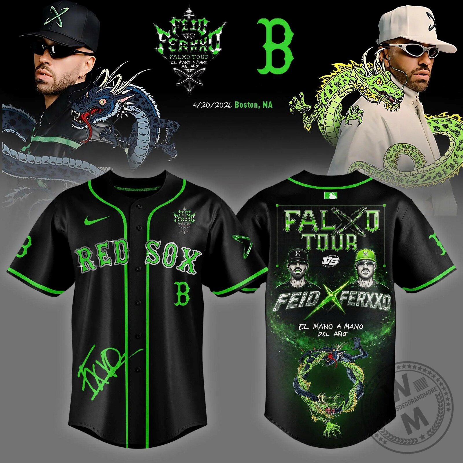 Boston Red Sox x Feid Ferxxo Falxo Tour 2026 Baseball Jersey