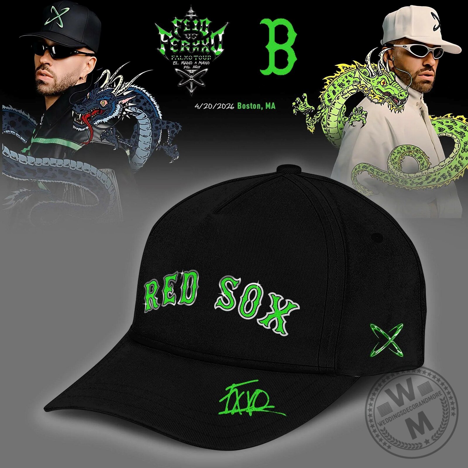 Boston Red Sox x Feid Ferxxo Falxo Tour 2026 Baseball Jersey 3 Boston Red Sox x Feid Ferxxo Falxo Tour 2026 Baseball Jersey