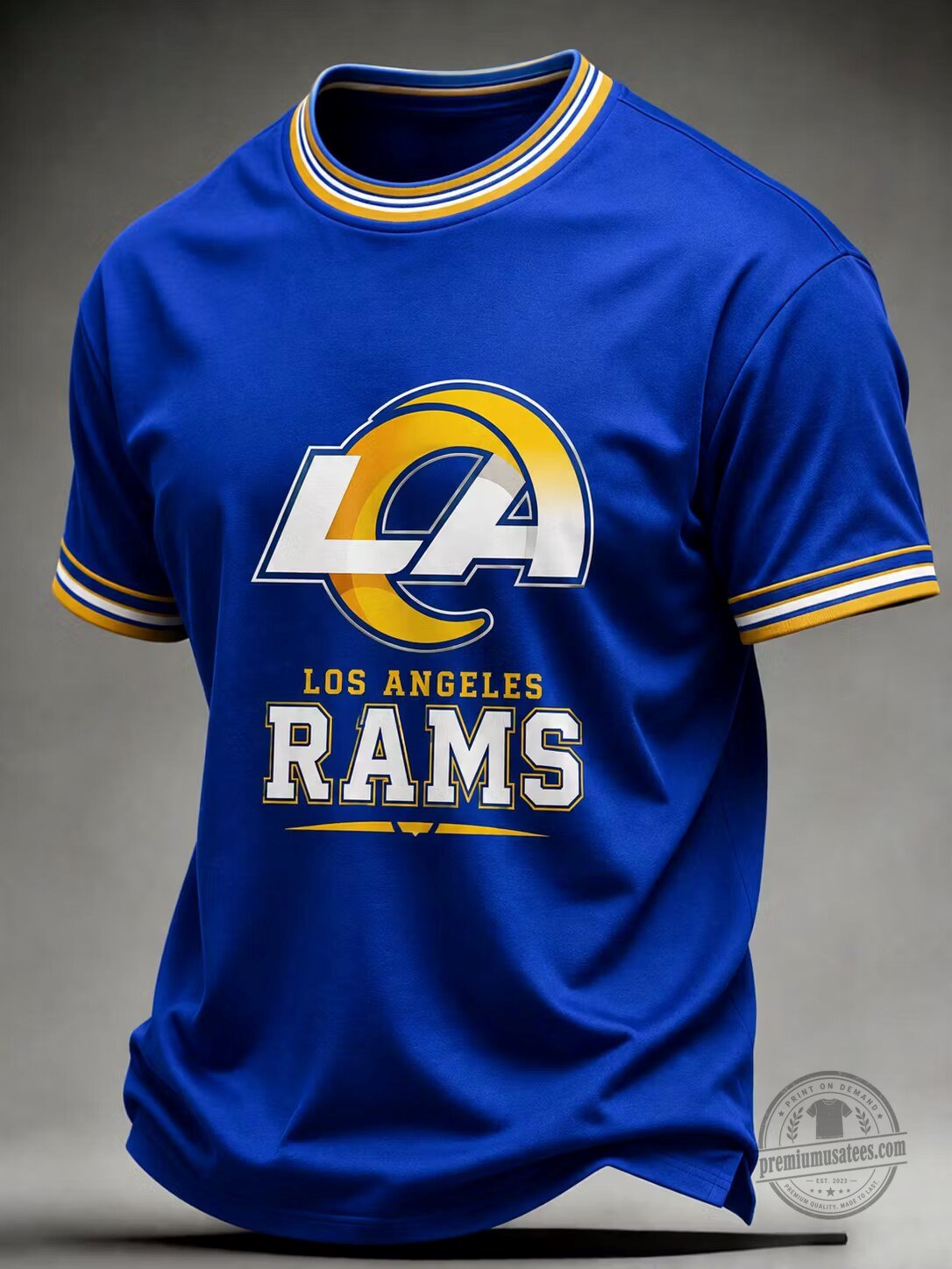 Los Angeles Rams Royal Blue Football Team Logo T-Shirt