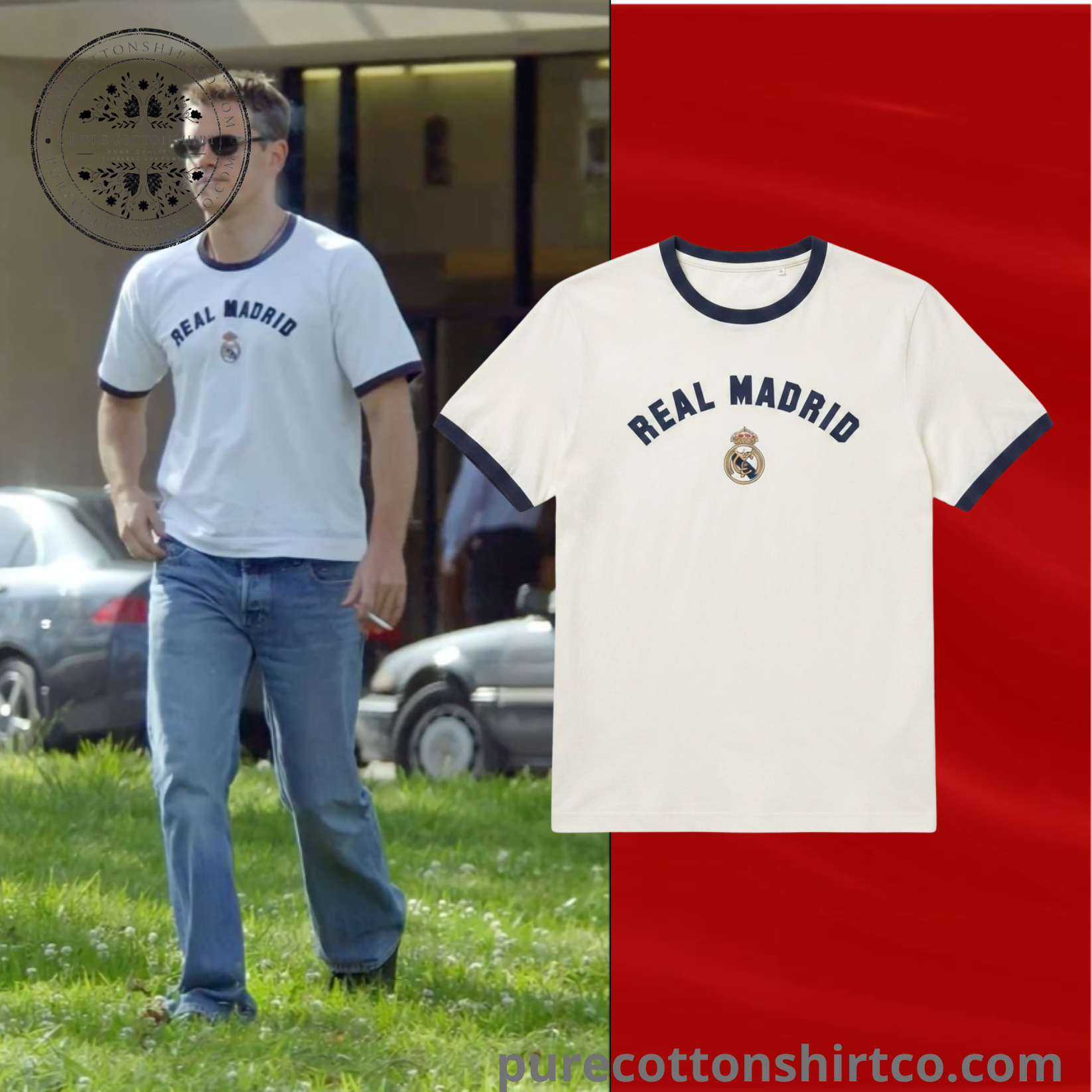 Matt Damon Real Madrid Ringer Tee