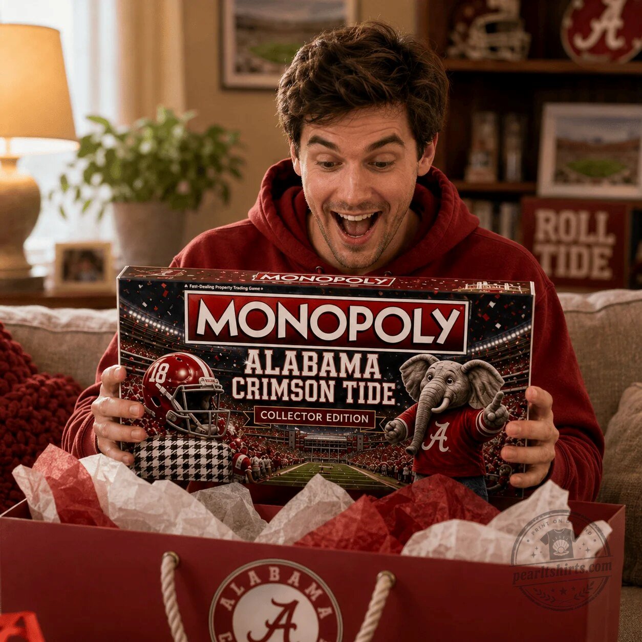 Collector's Edition Board Game of Monopoly featuring Alabama Crimson Tide 4 Collector