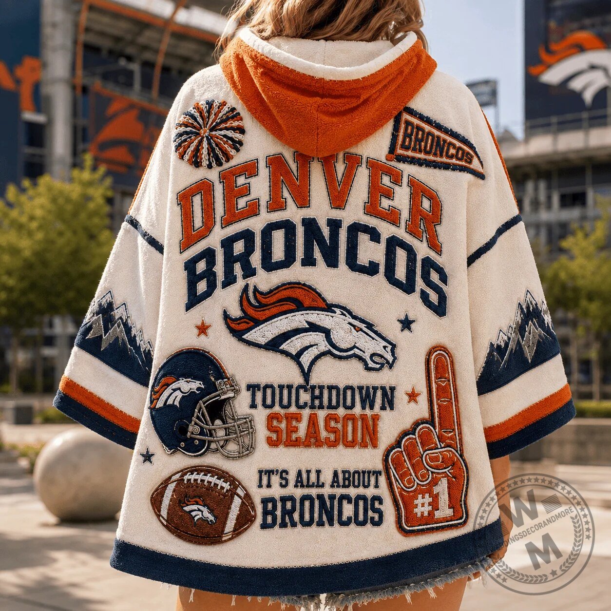 Poncho Hoodie for Touchdown Season with Denver Broncos Football Vibes 3 Poncho Hoodie for Touchdown Season with Denver Broncos Football Vibes