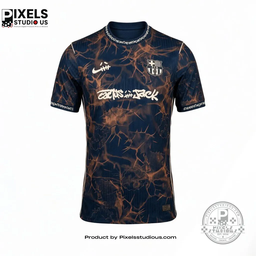 FC Barcelona x Cactus Jack Acid Wash Concept Jersey