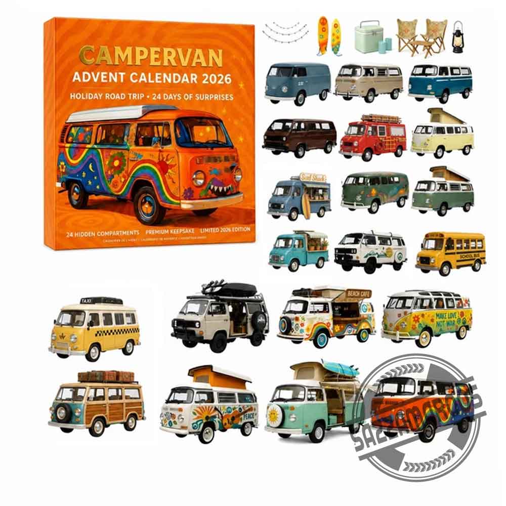 Campervan Advent Calendar 2026 – 24 Days Holiday Road Trip Countdown Box