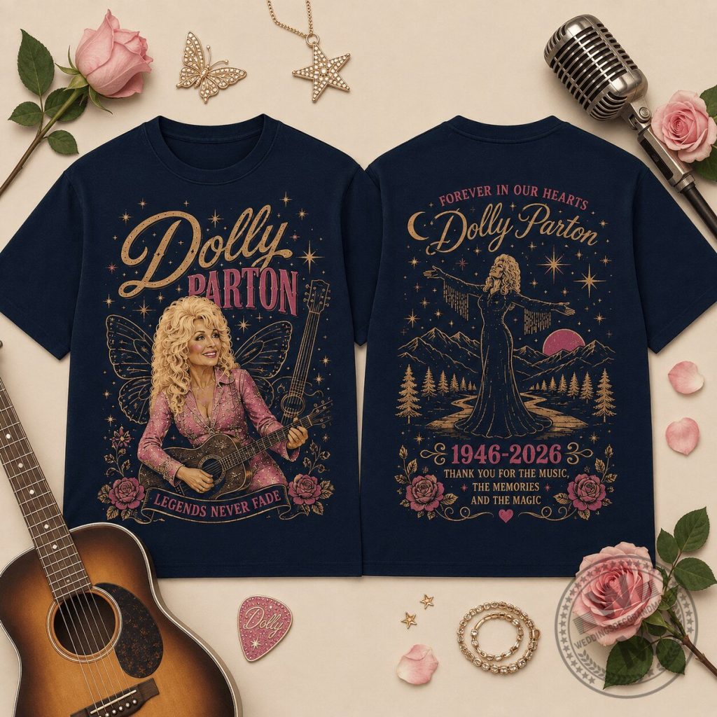 Dolly Parton Legends Never Fade Memorial Tribute Graphic T-Shirt Dolly Parton Legends Never Fade Memorial Tribute Graphic T-Shirt