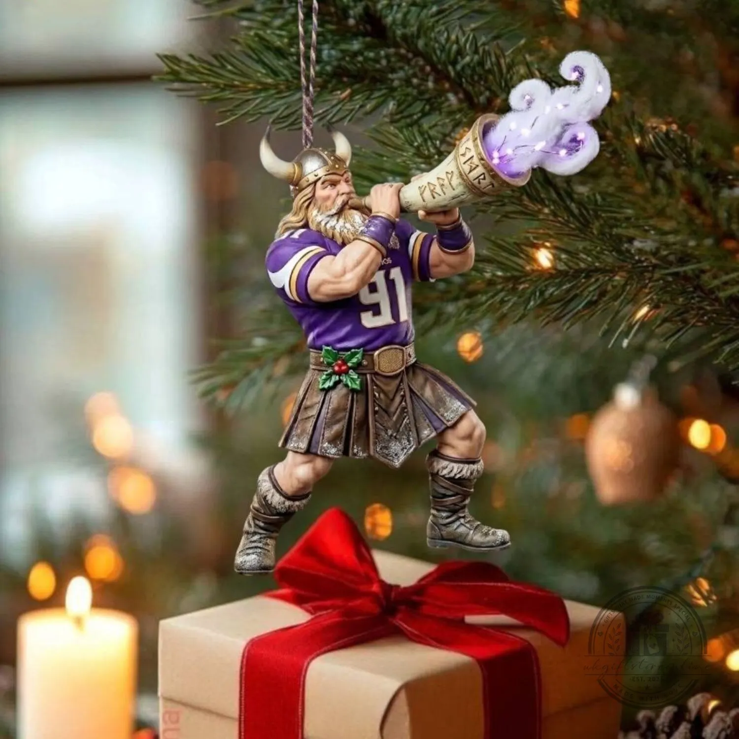 Minnesota Vikings Viktor The Viking Gjallarhorn Christmas Ornament 1 Minnesota Vikings Viktor The Viking Gjallarhorn Christmas Ornament