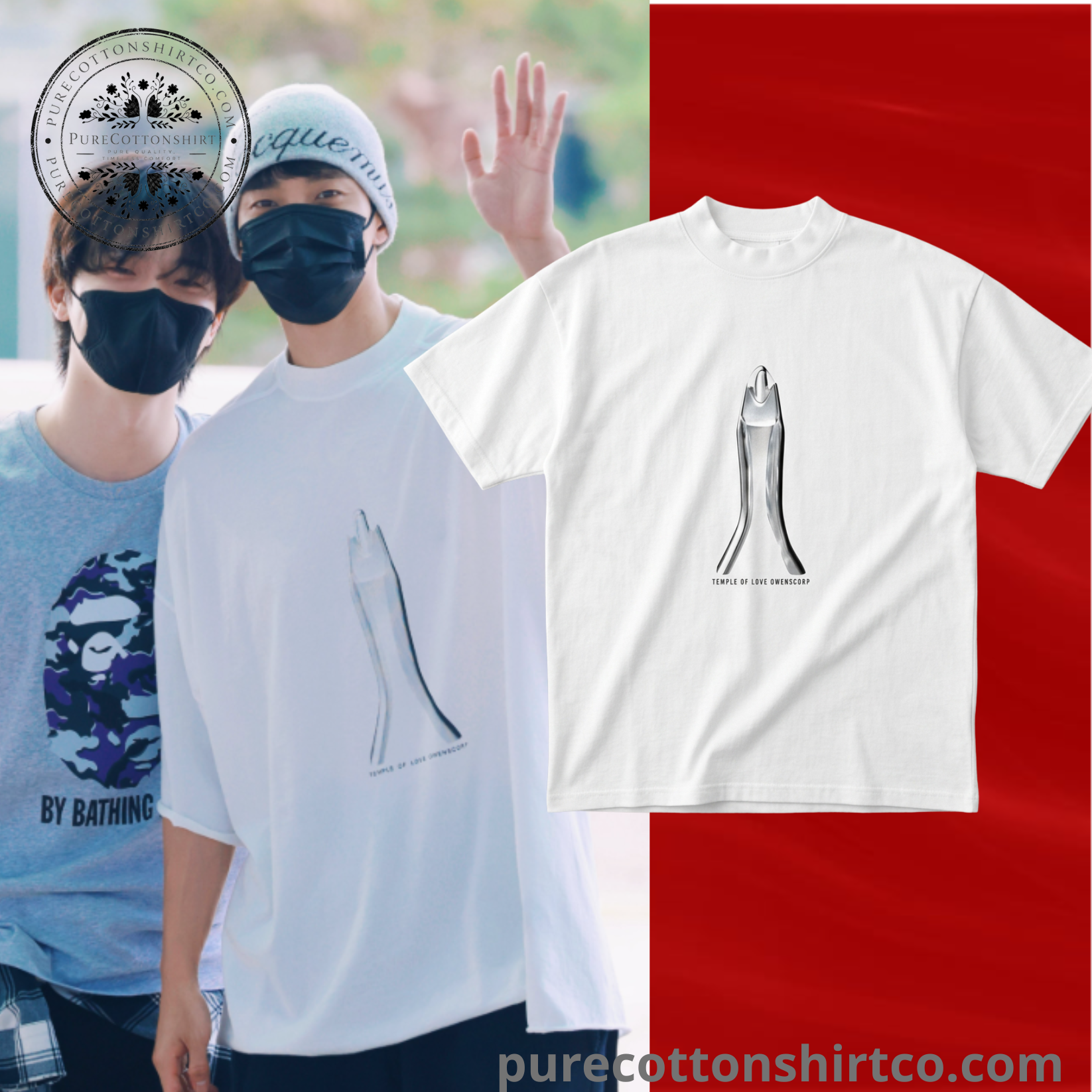 DK SEVENTEEN Rick Owens Graphic Shirt - DINO vs DK Departure from Incheon