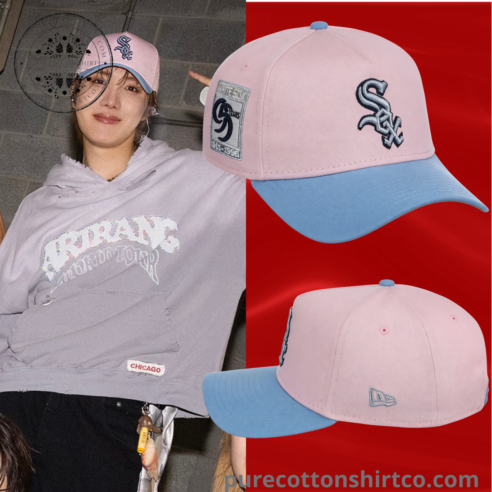 BTS J-HOPE Chicago White Sox New Era 9FORTY Cap Hat - BTS World Tour "Arirang" 2026 CHICAGO Day 1