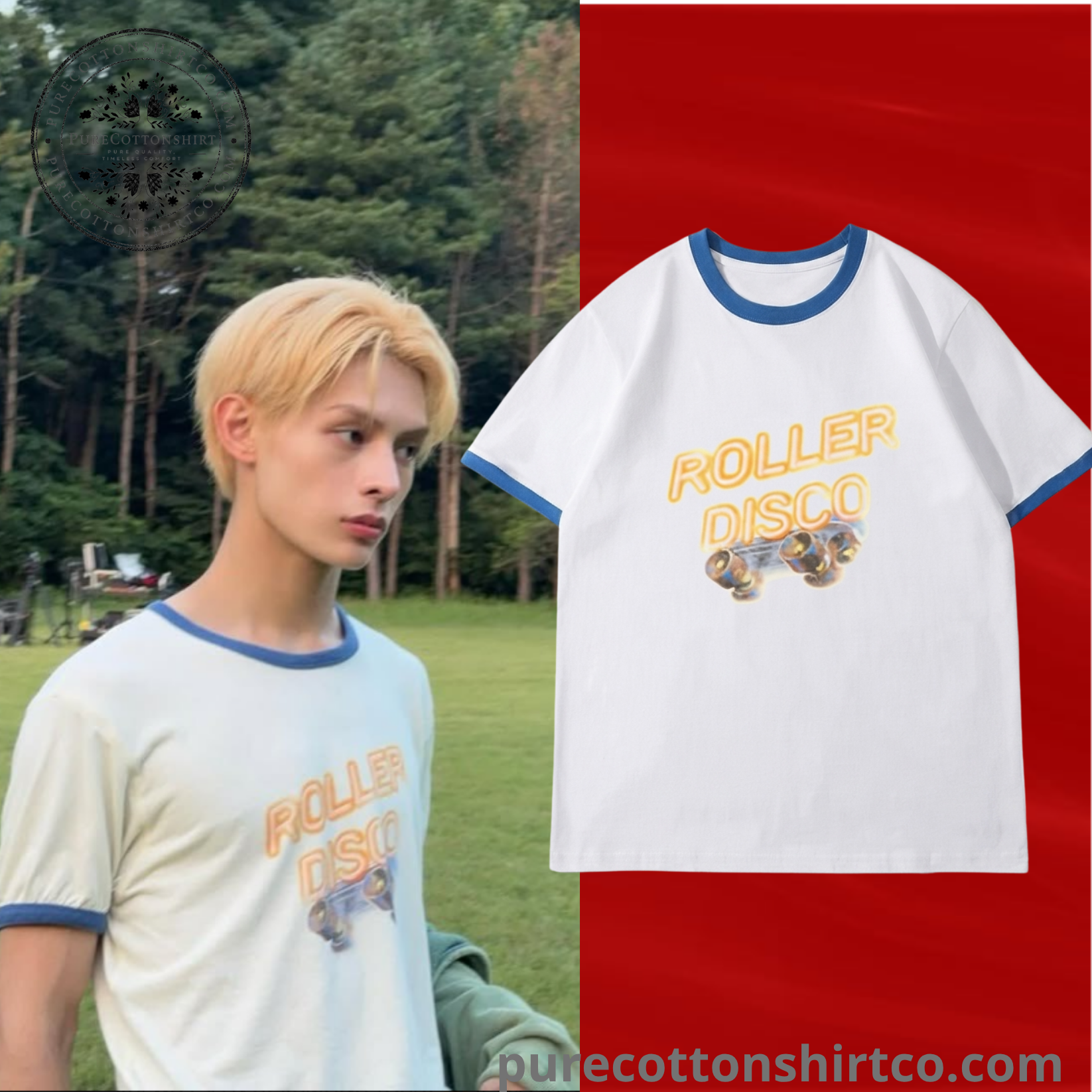 James Cortis Roller Disco Ringer Tee
