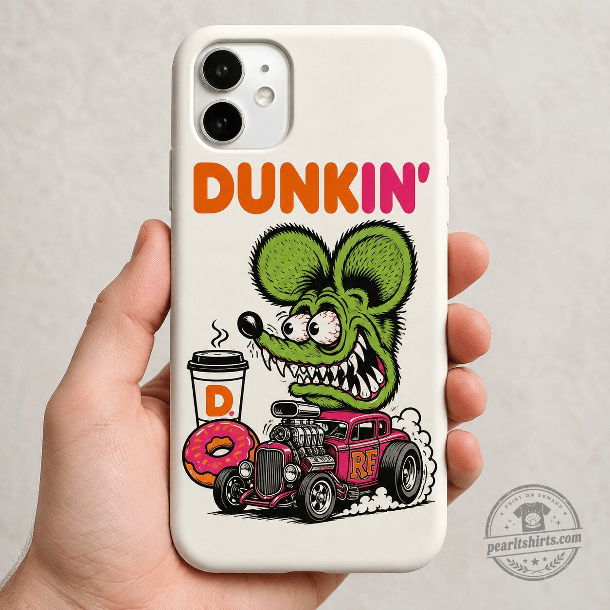 Dunkin' Donuts Rat Fink Hot Rod Donut Racer Phone Case
