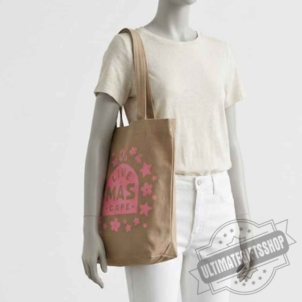 Olivia Rodrigo x Taco Bell Live Más Café Canvas Brown Tote Bag Olivia Rodrigo x Taco Bell Live Más Café Canvas Brown Tote Bag