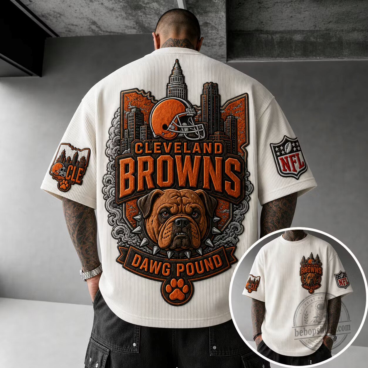 Cleveland Browns Dawg Pound NFL Football Team Oversized T-Shirt