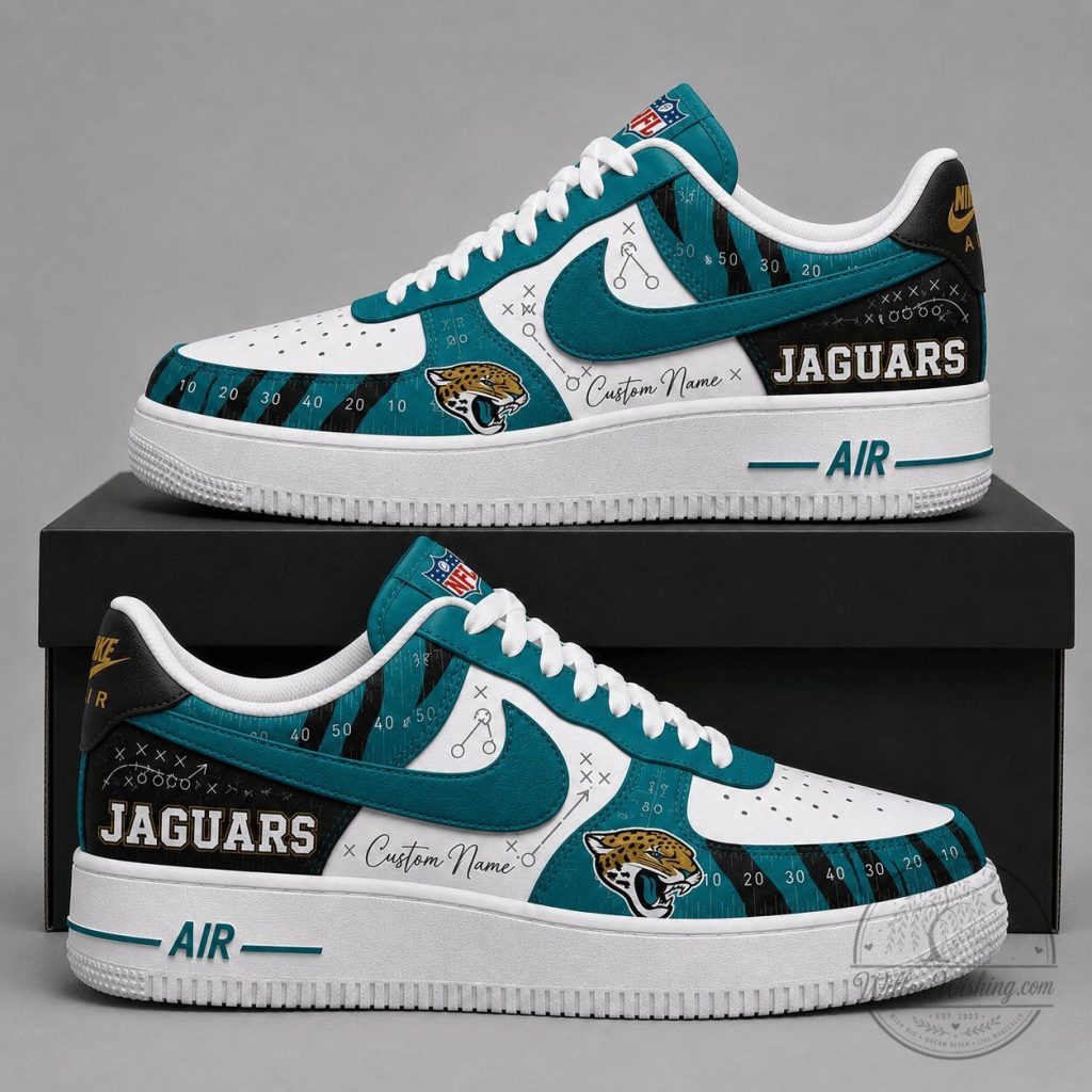 Jacksonville Jaguars NFL Football Team Custom Air Force One Shoes Jacksonville Jaguars NFL Football Team Custom Air Force One Shoes