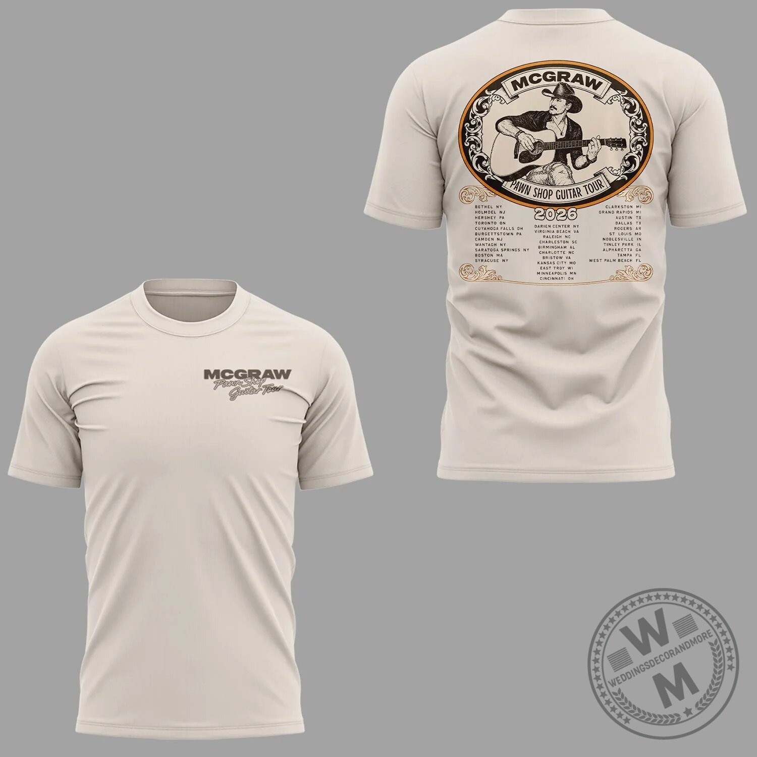 2026 Concert T-Shirt for the Pawn Shop Guitar Tour featuring Tim McGraw 3 2026 Concert T-Shirt for the Pawn Shop Guitar Tour featuring Tim McGraw