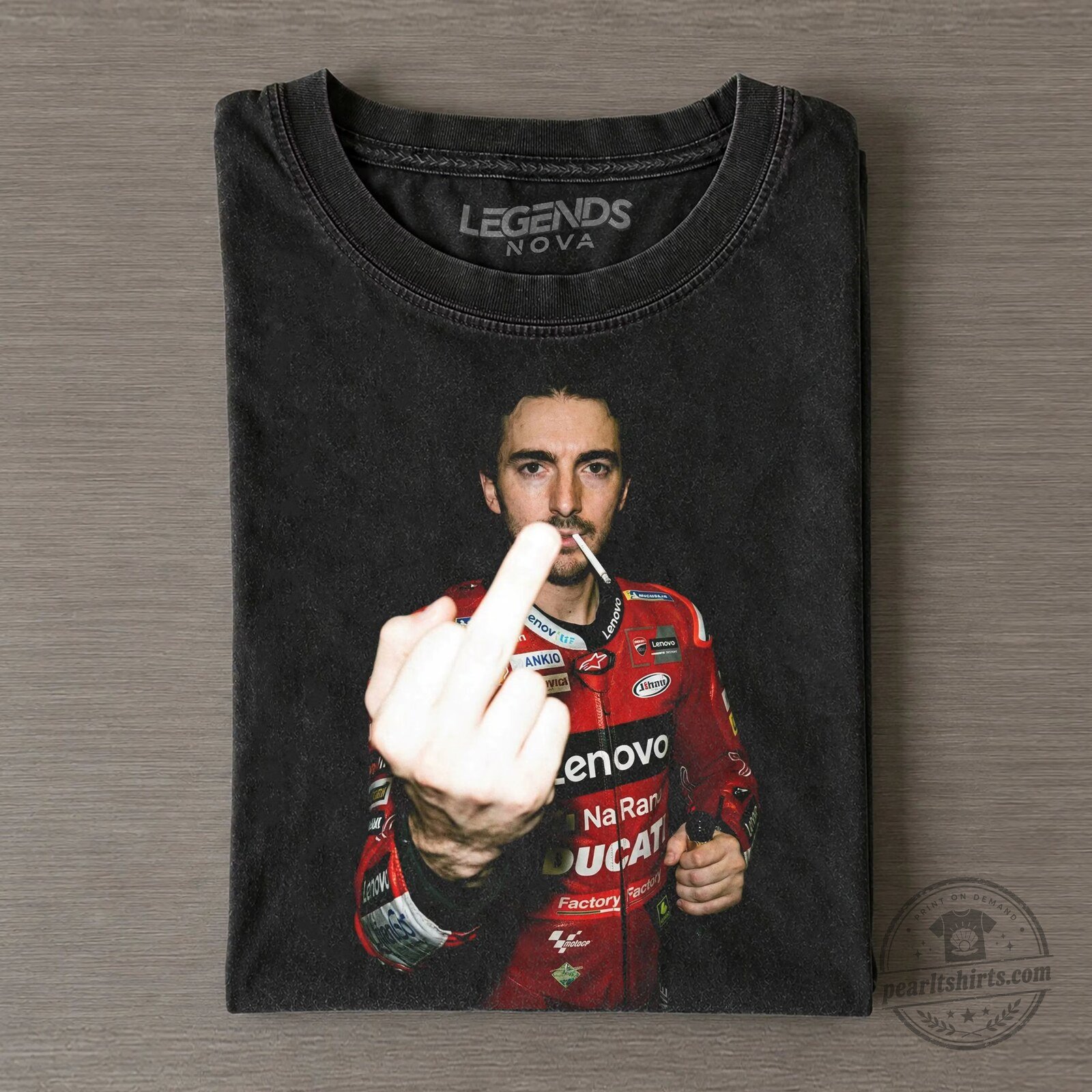 Francesco Bagnaia Middle Finger MotoGP Ducati Racing T-Shirt