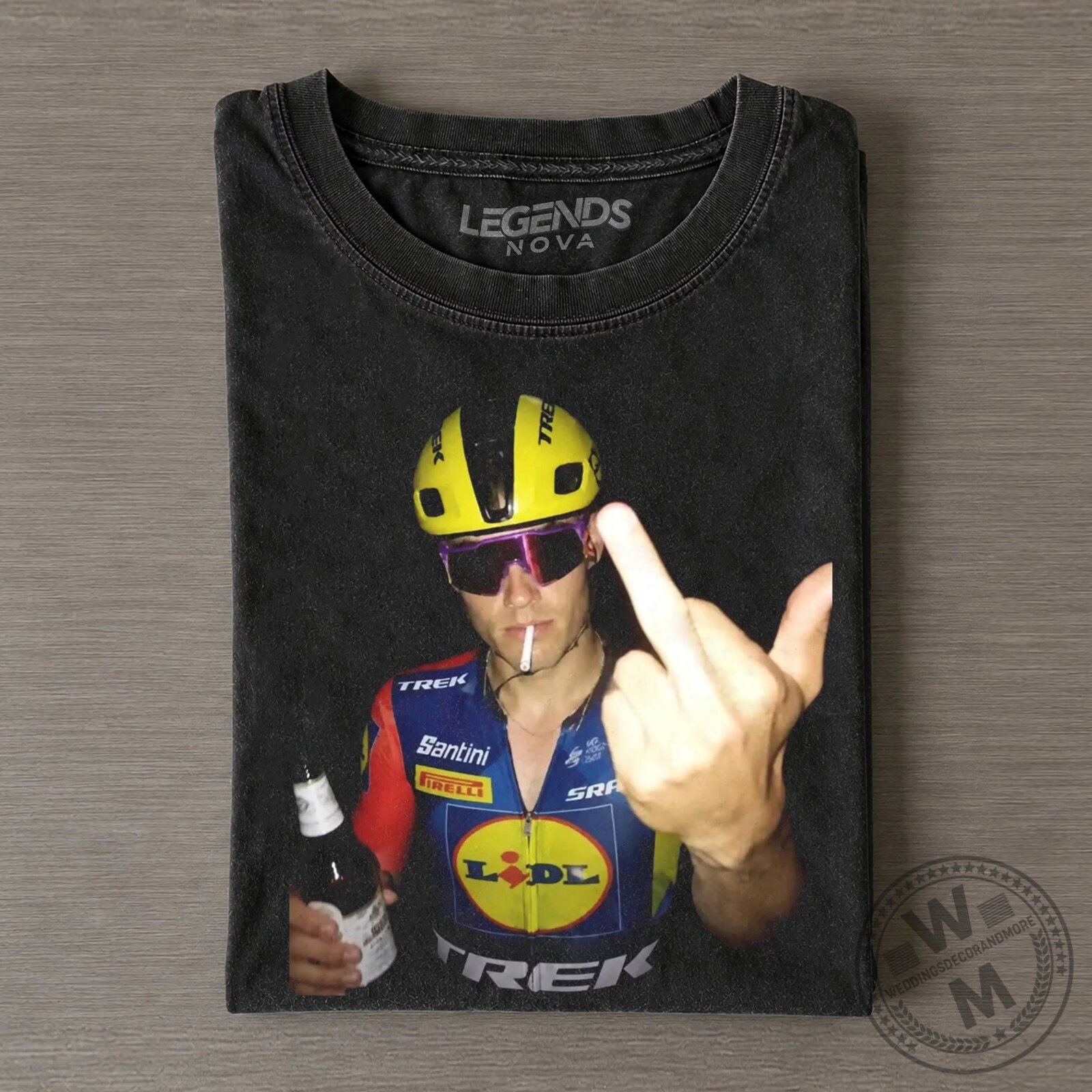 Juan Ayuso Flipping Off Middle Finger Cycling Fan Gift T-Shirt