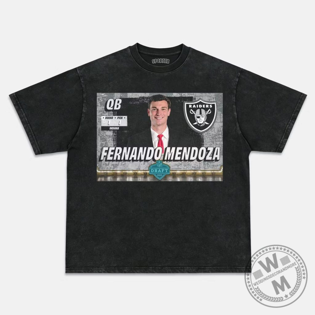 Fernando Mendoza Las Vegas Raiders Football Draft Pick T-Shirt