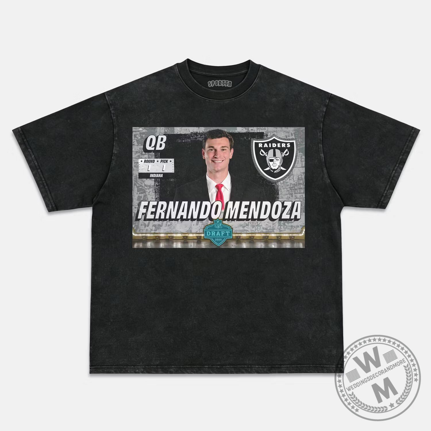 Fernando Mendoza Las Vegas Raiders Football Draft Pick T-Shirt
